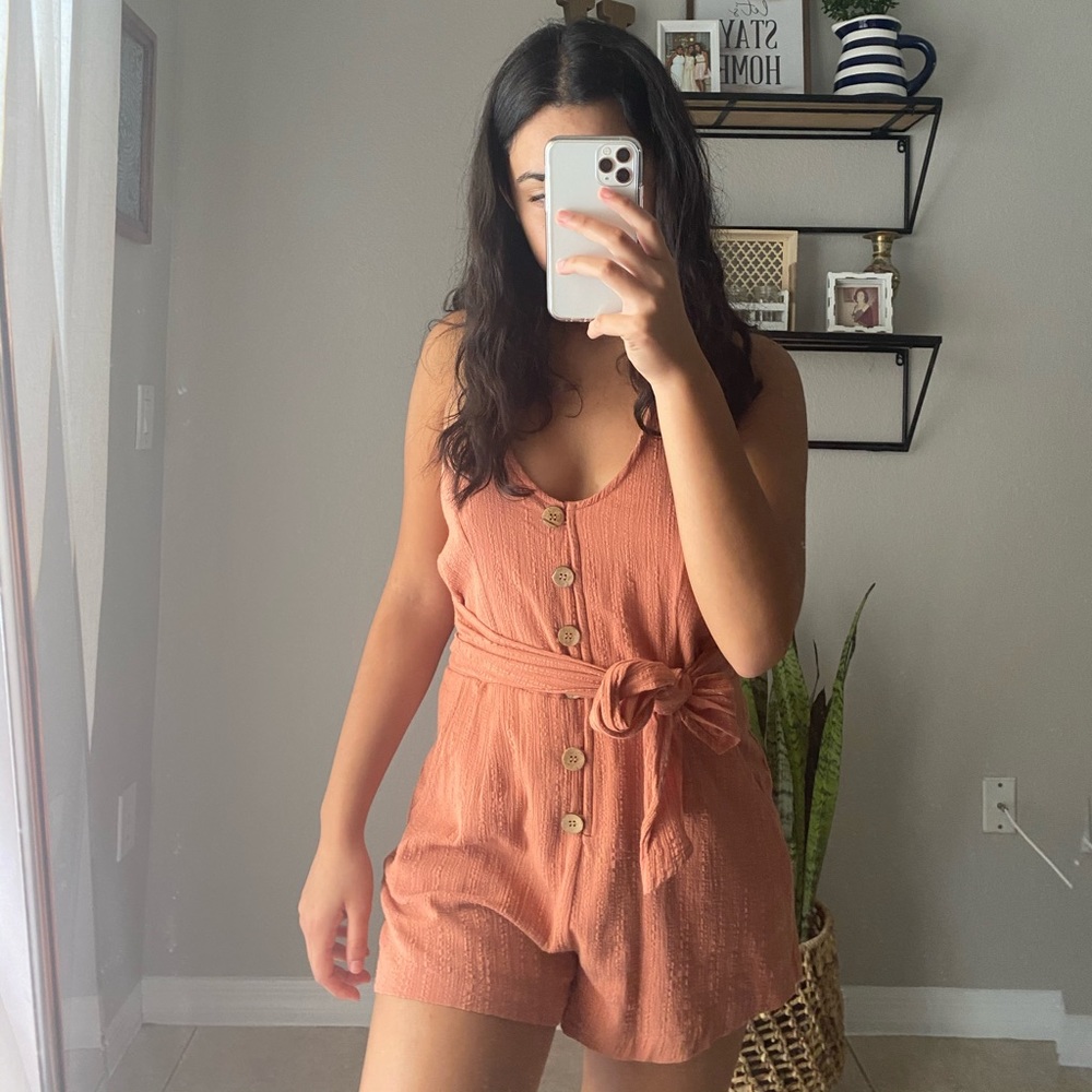 Pink bottom romper